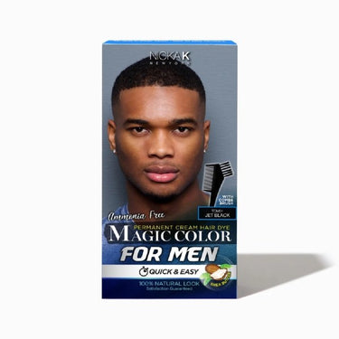 Nicka K Magic Color for Men – Permanent Hair Dye, Jet Black - ANNS BEAUTY SUPPLY